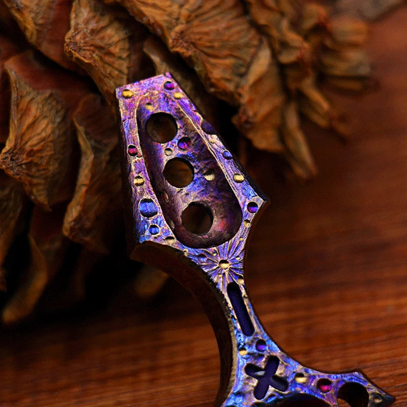 Titanium Alloy Pocket Pry Bar Crowbar Pendant Bottle Opener Keychain Multi EDC 07FC0E-D4 - KOEEK