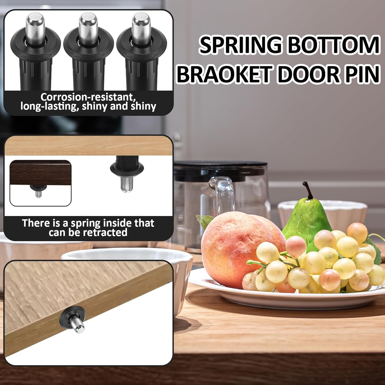 new 10 Pcs Cabinet Door Repair Pins, Spring Loaded Blinds Doors... 07FC0E-D4 - KOEEK