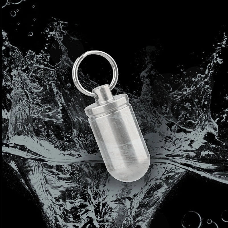 Mini Titanium Waterproof Box Sealed Storage Tank Outdoor Pill Container EDC 07FC0E-D4 - KOEEK