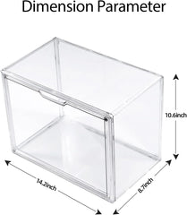 3Pack Closet Clear Plastic Handbag Organizer, Acrylic Handbag Display Case