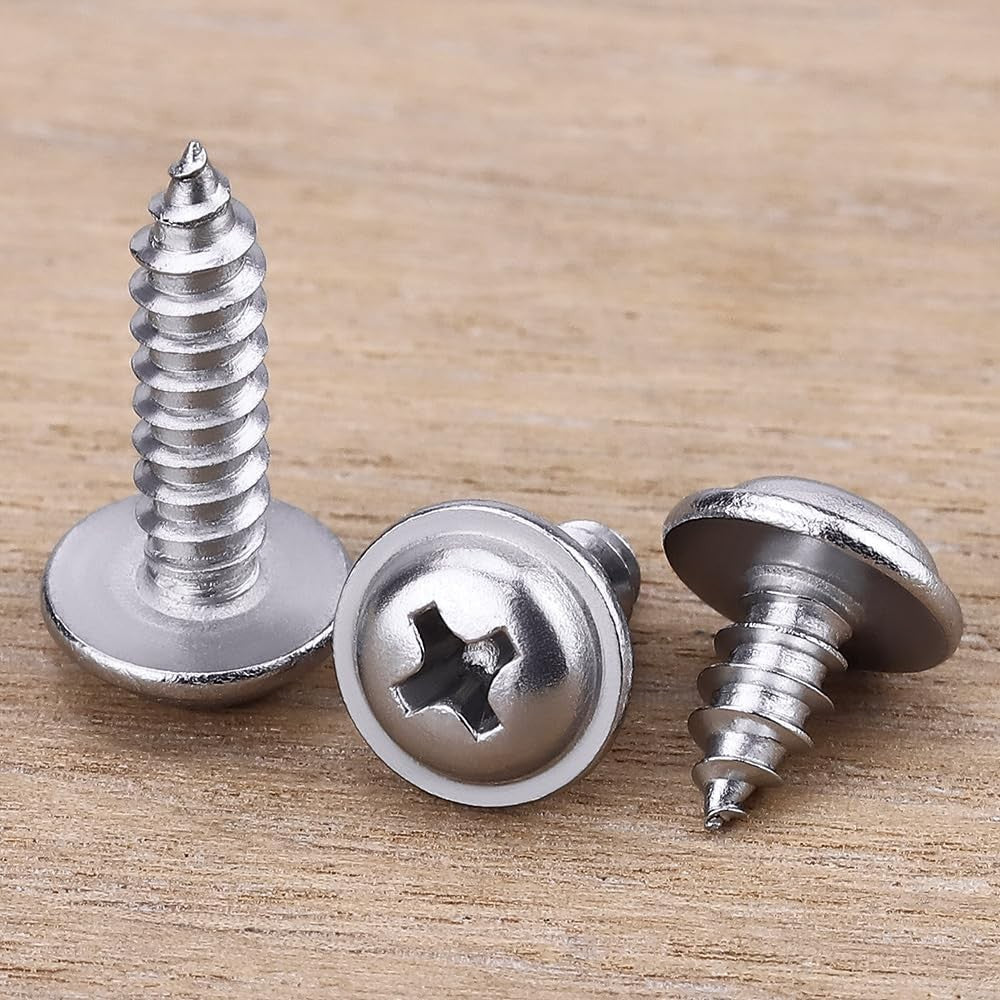 new x Phillips Pan Washer Head Wood Screws Self Tapping, x 07FC0E-D4 - KOEEK