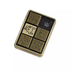 EDC Small Zinc Alloy Push Slider Hand Fidget Depression Toy Carving Metal Toys 07FC0E-D4 - KOEEK