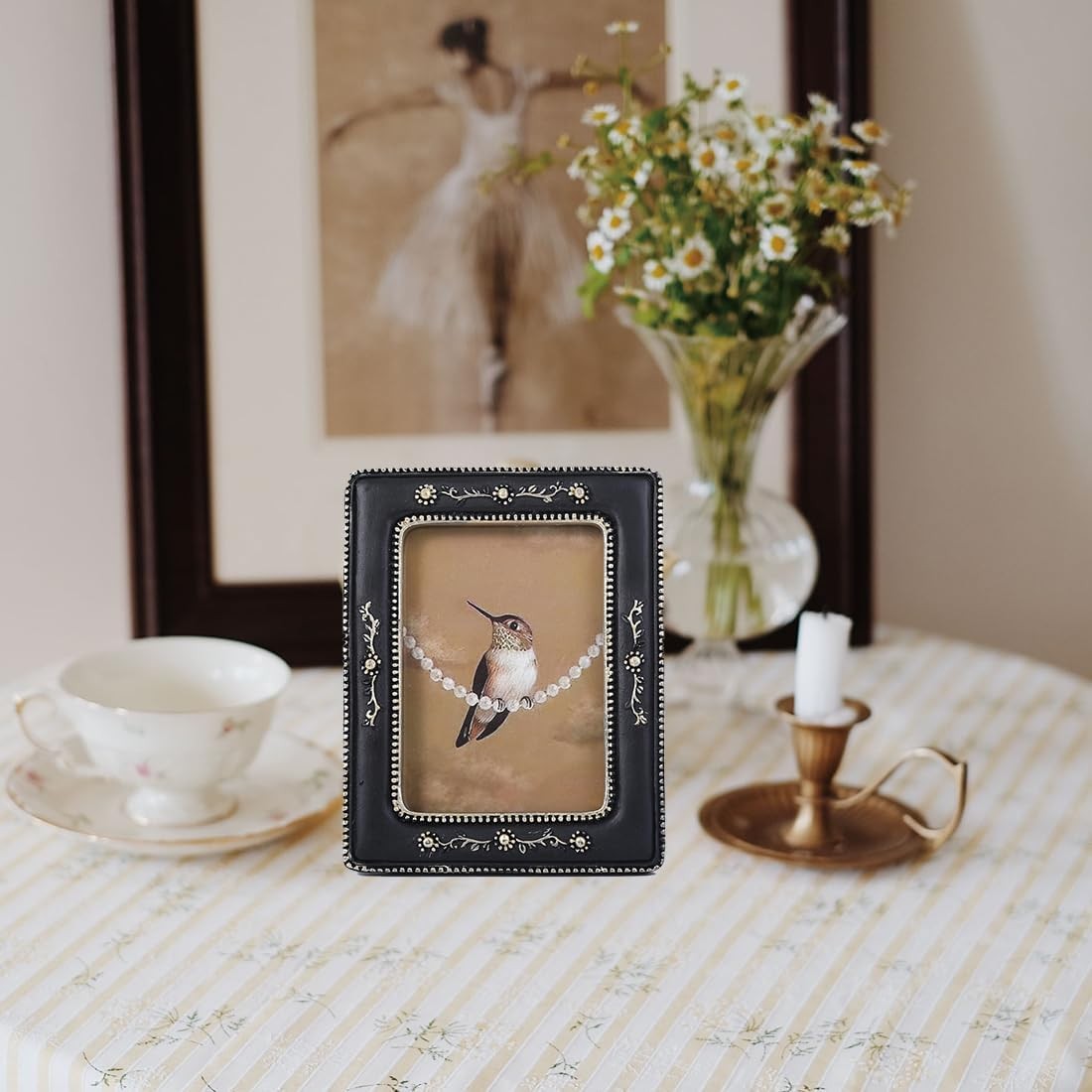 new SIKOO Small Vintage Picture Frames 2.5x3.5 Antique 2.5 x 3.5, Black and Gold SIKOO - KOEEK