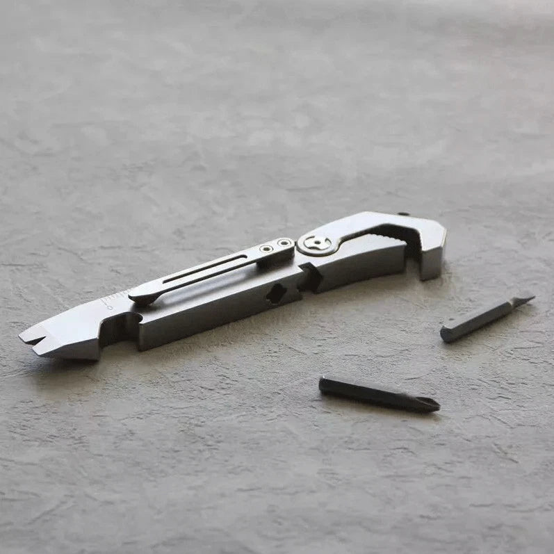 TC4 Titanium Crowbar Pry Bar Wrench Spanner Bottle Opener Clip Quality EDC Tool 07FC0E-D4 - KOEEK