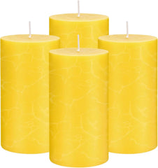 Large Lemongrass Candle, Lemongrass Scented Pillar Candle (2 inches x 4 inches) 07FC0E-D4 - KOEEK