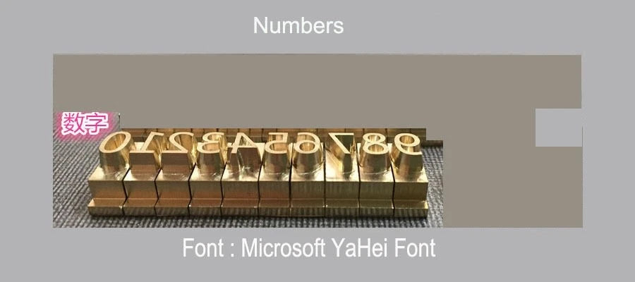 Custom brass alphabet letter   font stamp leather craft seal tool Heat Embosser 07FC0E-D4 - KOEEK