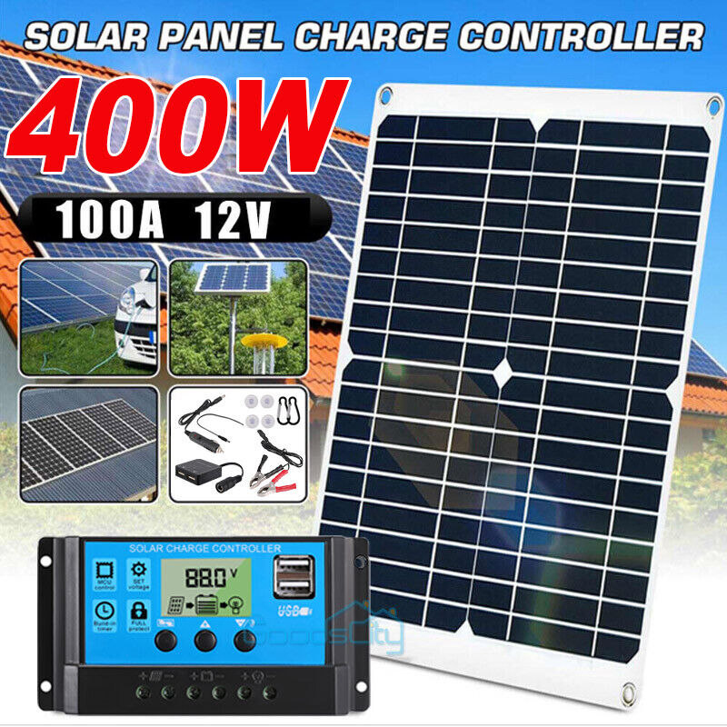 ny 4000W 400W Watt Fleksibelt Solpanel 12V Mono Home RV Rooftop Camping Off-Grid