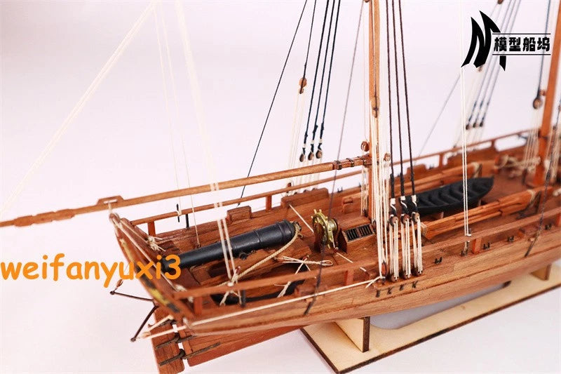 AXEL THROSEN 1810 1/72 400mm 15.8" Norwegian Navy Gunboat Wooden Model Ship Kit 07FC0E-D4 - KOEEK