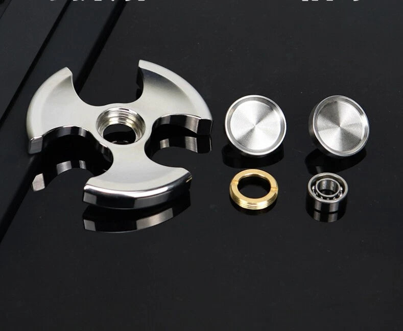 Pure Steel Fidget Hand Spinner Finger Gyro Toys EDC Focus Stress Reliever gift 07FC0E-D4 - KOEEK
