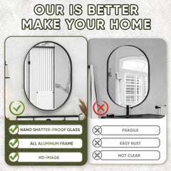 22"x30" Bathroom Mirror,Bathroom Vanity Mirror Metal Framed,Wall-Mounted Mirrors 07FC0E-D4 - KOEEK