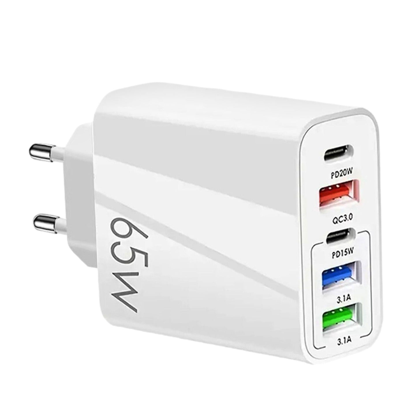 new 65W Charger Fast Charging Station 2type c PD+3USB Lightweight Portable Charger koeek - KOEEK