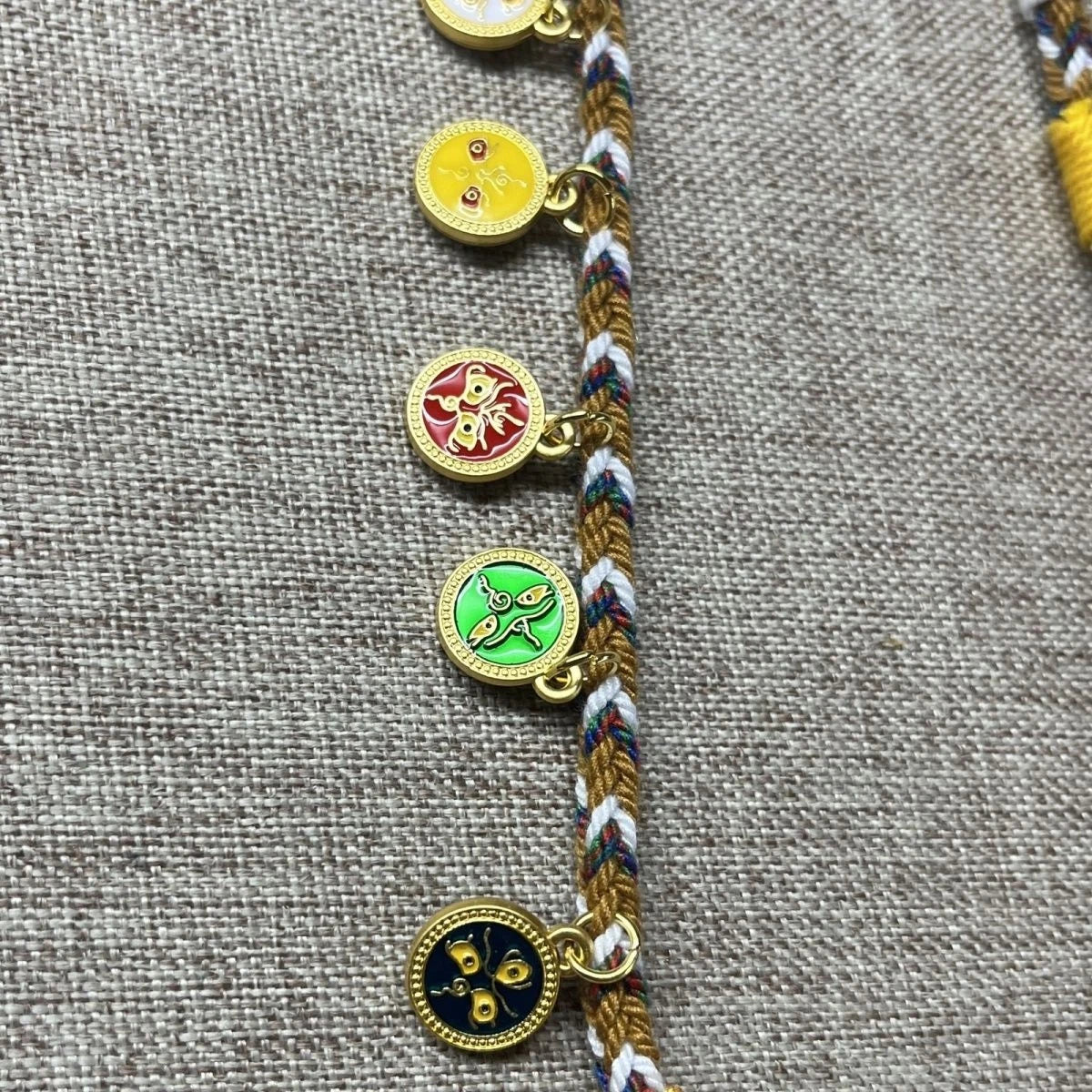 Tibetan Handmade Pendant Cord Necklace for Buddha Dzi Amulet Thangka Jewelry 07FC0E-D4 - KOEEK