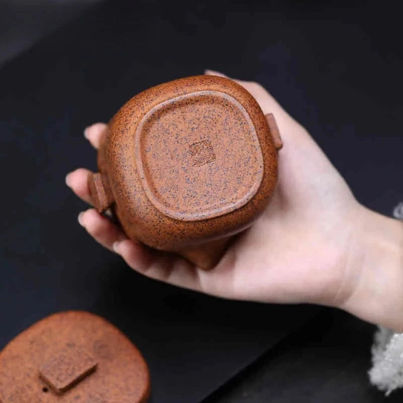 200ml Retro Yixing Purple Clay Handmade Teapot Hand Grab Pot Tea Kettle Teaware 07FC0E-D4 - KOEEK