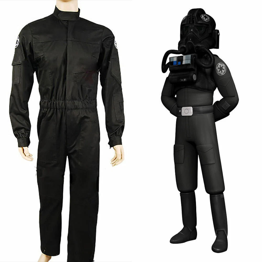 Star Wars Imperial Tie Fighter Pilot Flight Uniform Suit Men Costume Cosplay 07FC0E-D4 - KOEEK