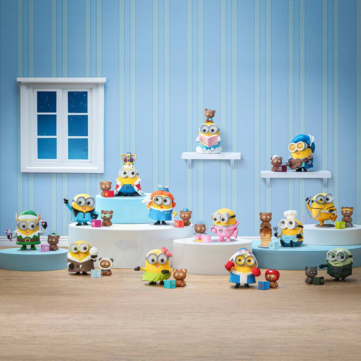 Cute Minions Bedtime Stories By Boxb And Tim Series Figures 1.97-3.54inches Hot