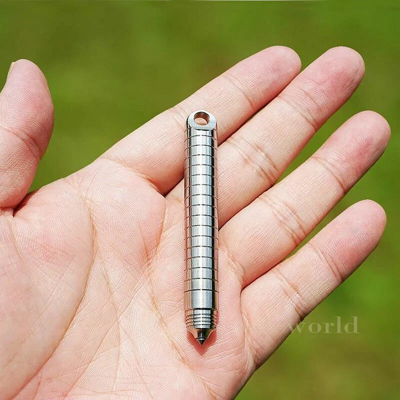 EDC Min TC4 Titanium Keychain Practical Ballpoint Pen Outdoor Travel Pen P-48T 07FC0E-D4 - KOEEK