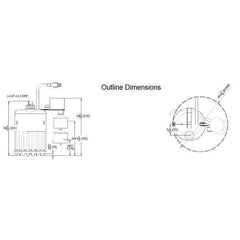 ny Dayton 3Yu69 Hp 1-1/4" M nedsenkbar sumppumpe 120V AC vertikal