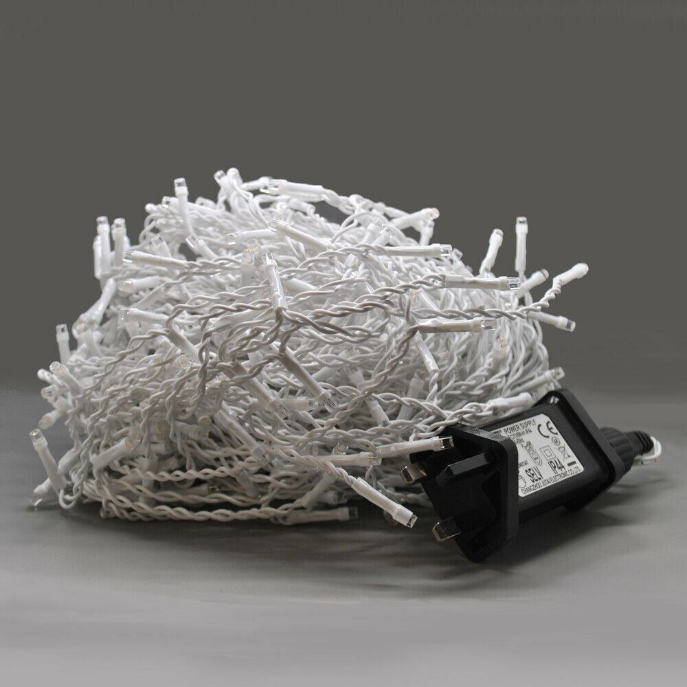 6M/10M 120/300/400/800 LED Icicle Christmas Fairy Lights (Warm/Cool/Blue/B&W) 07FC0E-D4 - KOEEK