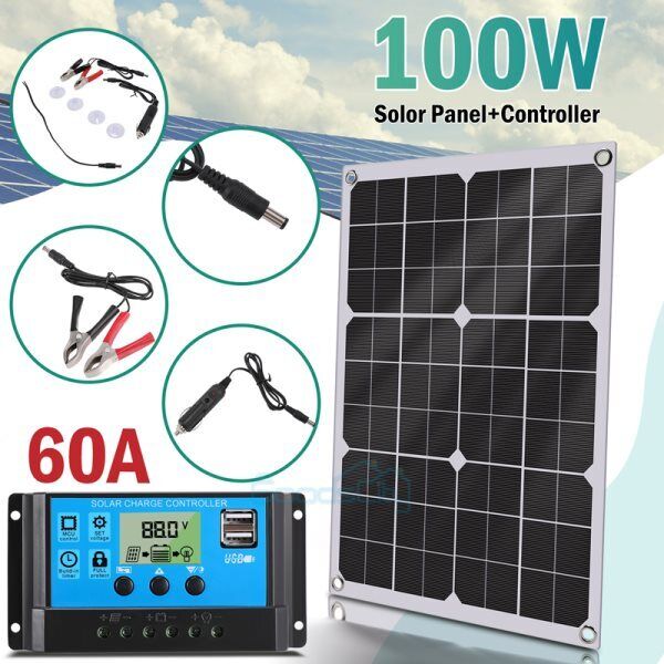 100W 12V Monocrystalline Solar Panel for RV and Home Use