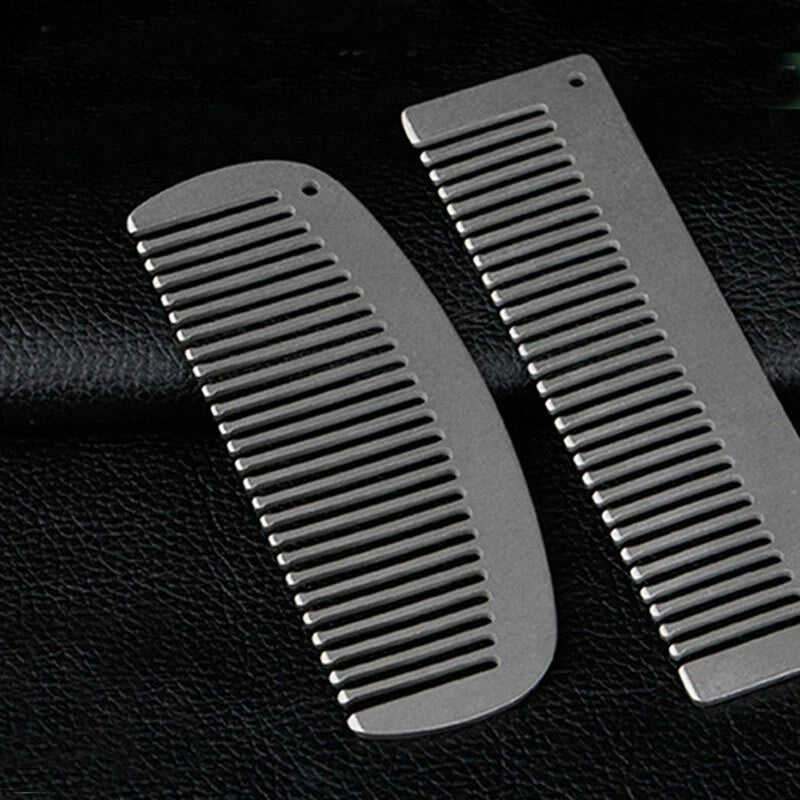 Titanium keychain Antistatic Comb Unique Fashion Comb Health Hair Hole Comb EDC EDC - KOEEK