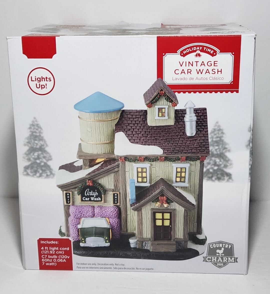 2020 Holiday Time Vintage Car Wash Christmas Village Lighted Building HOLIDAY TIME - KOEEK