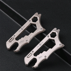 EDC TC4 Titanium Alloy Multi Tools Bottle Opener Crowbar Keychain Outdoor Tools 07FC0E-D4 - KOEEK
