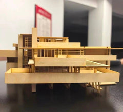 1/75/100 Fallingwater Villa 3D Wooden DIY Building Model Assembly Kits Set Gifts 07FC0E-D4 - KOEEK