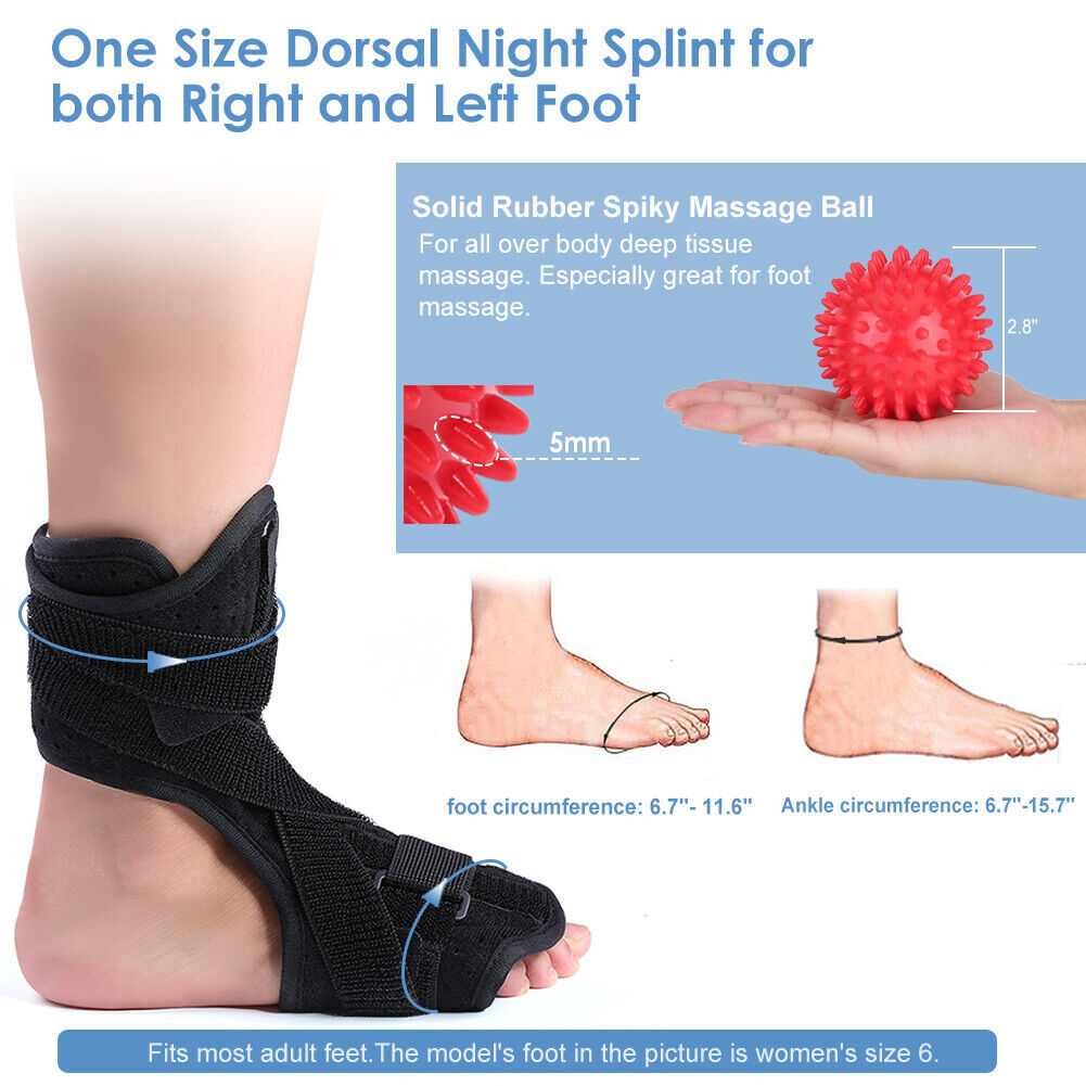 new Adjustable Plantar Fasciitis Dorsal Night And Day Splint With Spiky Massage A koeek - KOEEK