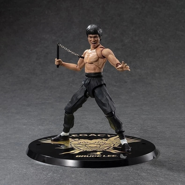 SHF Bruce Lee 50th Anniversary LegendKungfu Action Figure PVC Movable with Stand 07FC0E-D4 - KOEEK