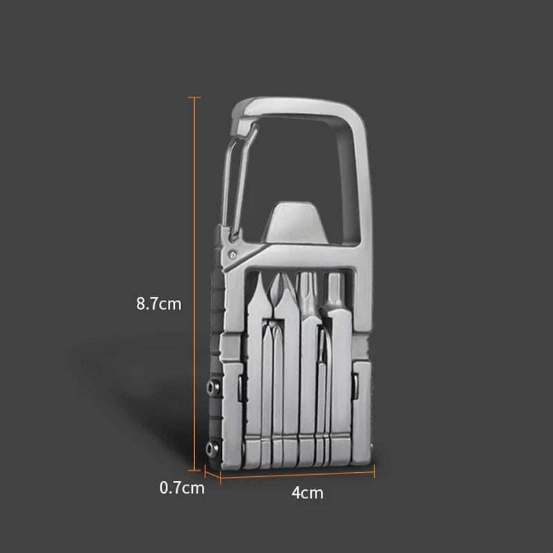 Outdoor Stainless Steel Multi Tools Card Bottle Opener Keychain EDC LittleHelper 07FC0E-D4 - KOEEK