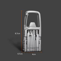 Outdoor Stainless Steel Multi Tools Card Bottle Opener Keychain EDC LittleHelper 07FC0E-D4 - KOEEK
