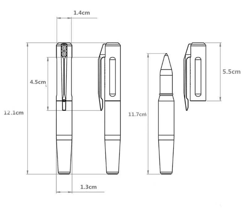 Titanium Alloy + Polyetherimide ULTEM Rollerball Ballpoint Gel G2 Refills 07FC0E-D4 - KOEEK