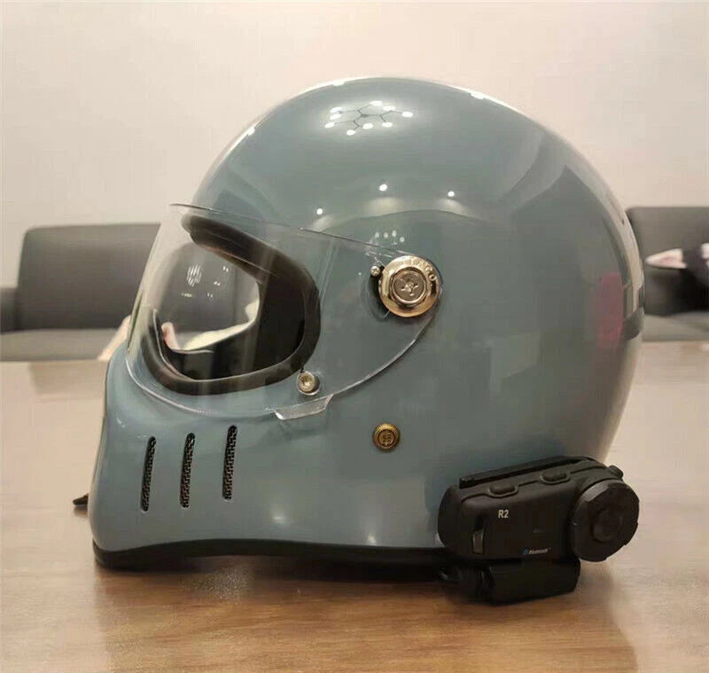 Full Face Vintage Helmet Lightweigh Anti-fog Glasses Motorcycle Helmet 07FC0E-D4 - KOEEK