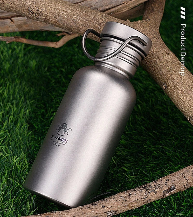 EDCPure Titanium Water Coffee Tea Bottles Flasks Portable Outdoor Camping Travel 07FC0E-D4 - KOEEK