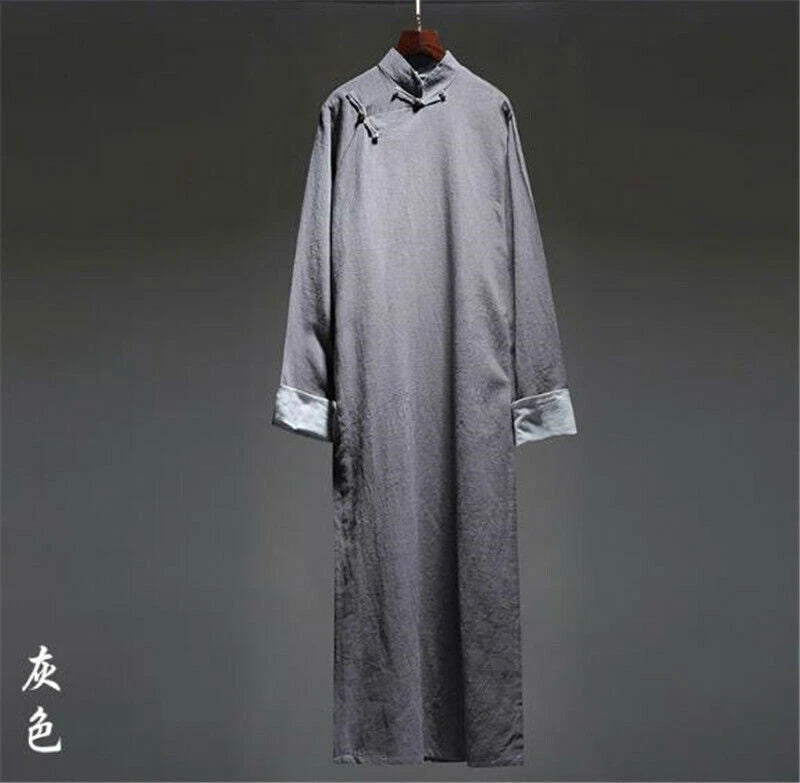 Wing Chun Men Robe Cheongsam Tai chi Kung Fu Suit Martial Arts Cotton Uniforms 07FC0E-D4 - KOEEK