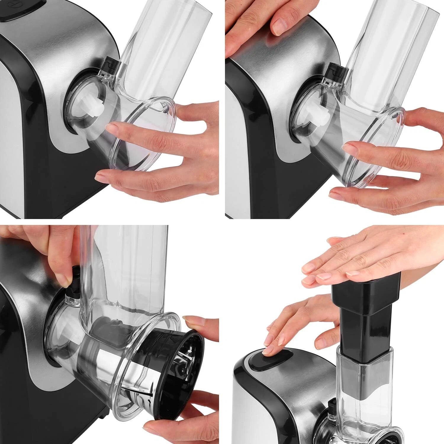 5 in 1 Professional Electric Cheese Grater, Electric Cheese Grater, BPA Free. 07FC0E-D4 - KOEEK