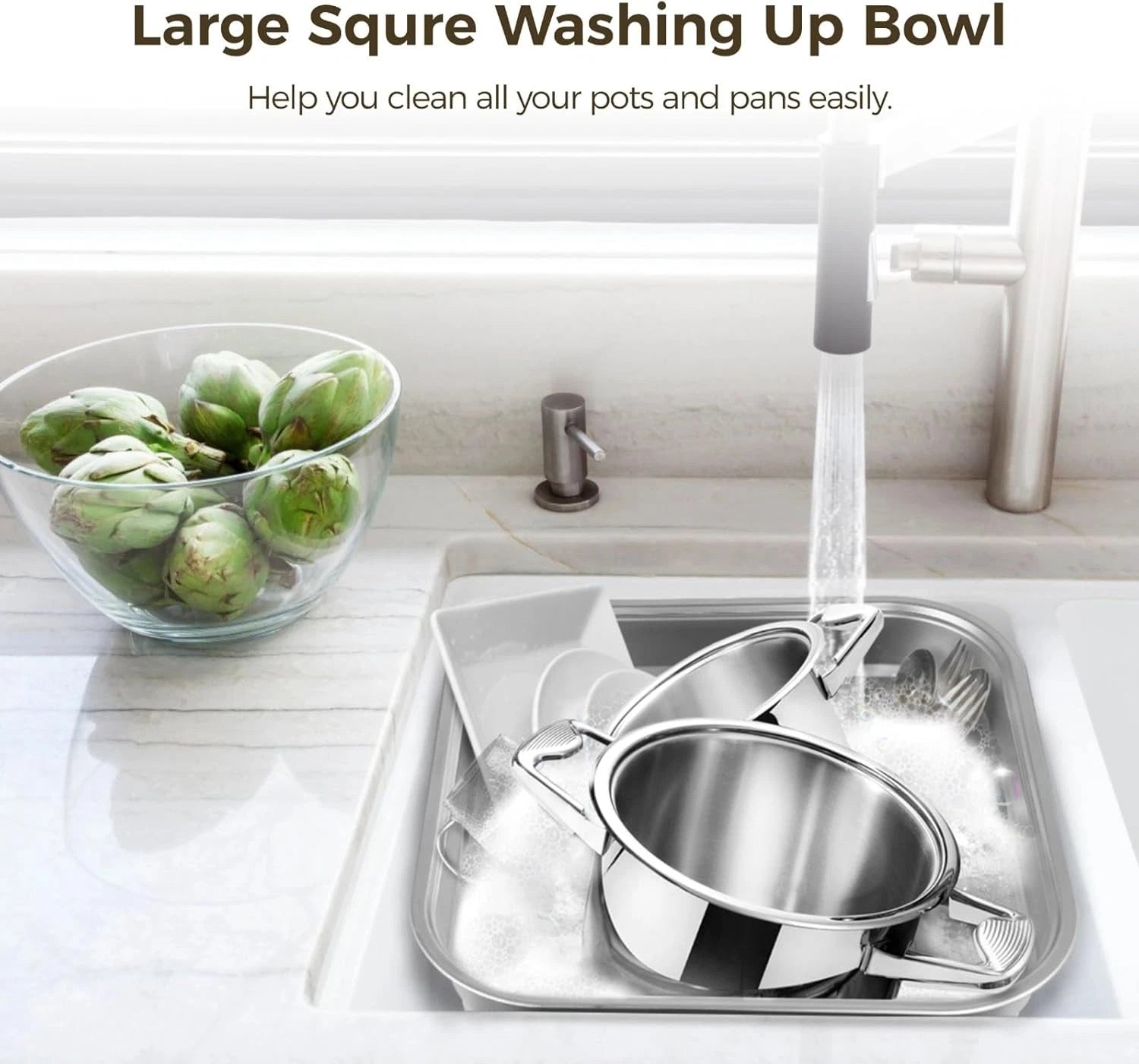 Stainless steel dishwashing basin, multi-functional sink dishwashing basin 07FC0E-D4 - KOEEK