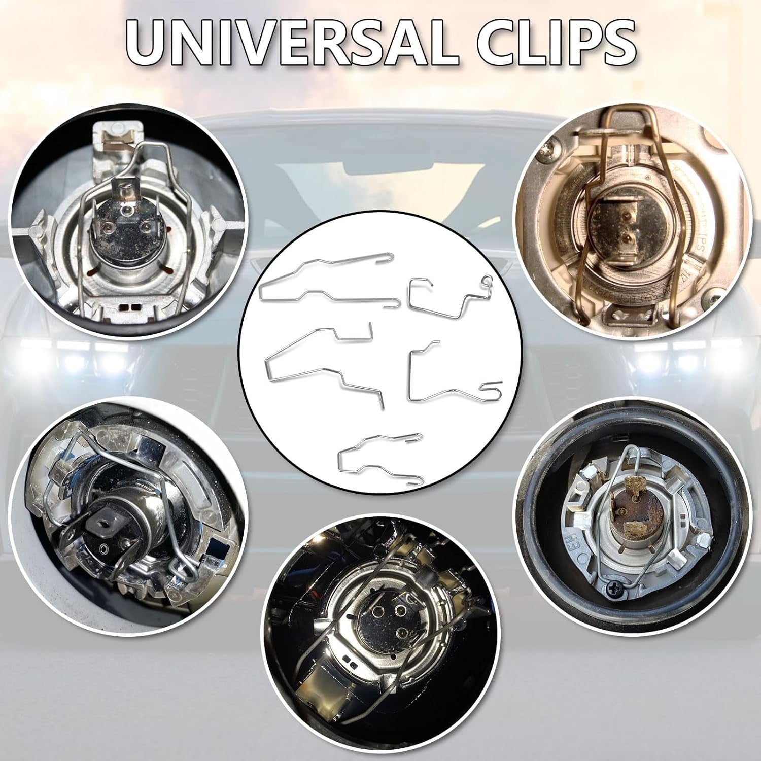 new Bulb Retaining Spring Clips for H3 24pcs Car Clip Bulb... 07FC0E-D4 - KOEEK