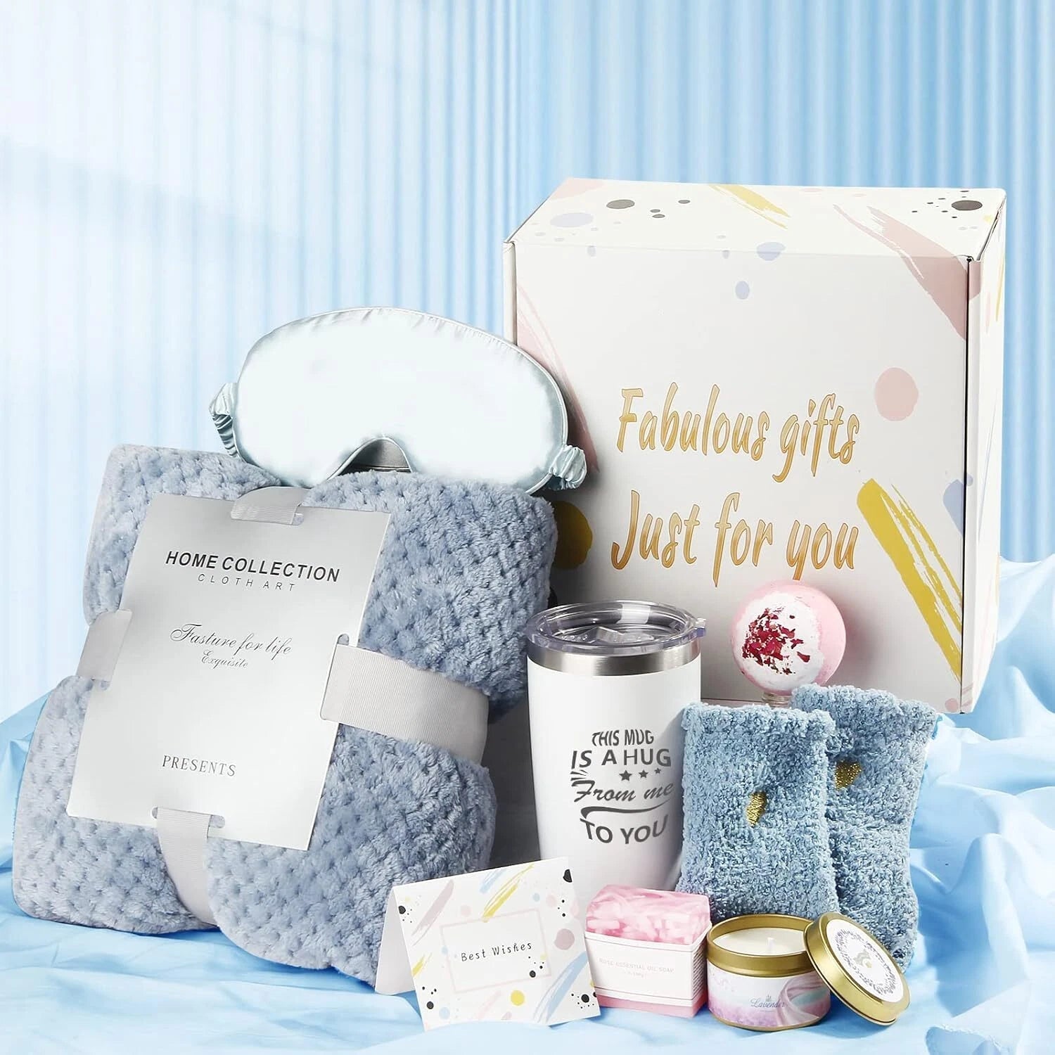 Women's Care Package, Women's Relaxation Spa Gift Set, Birthday Gift Basket 07FC0E-D4 - KOEEK