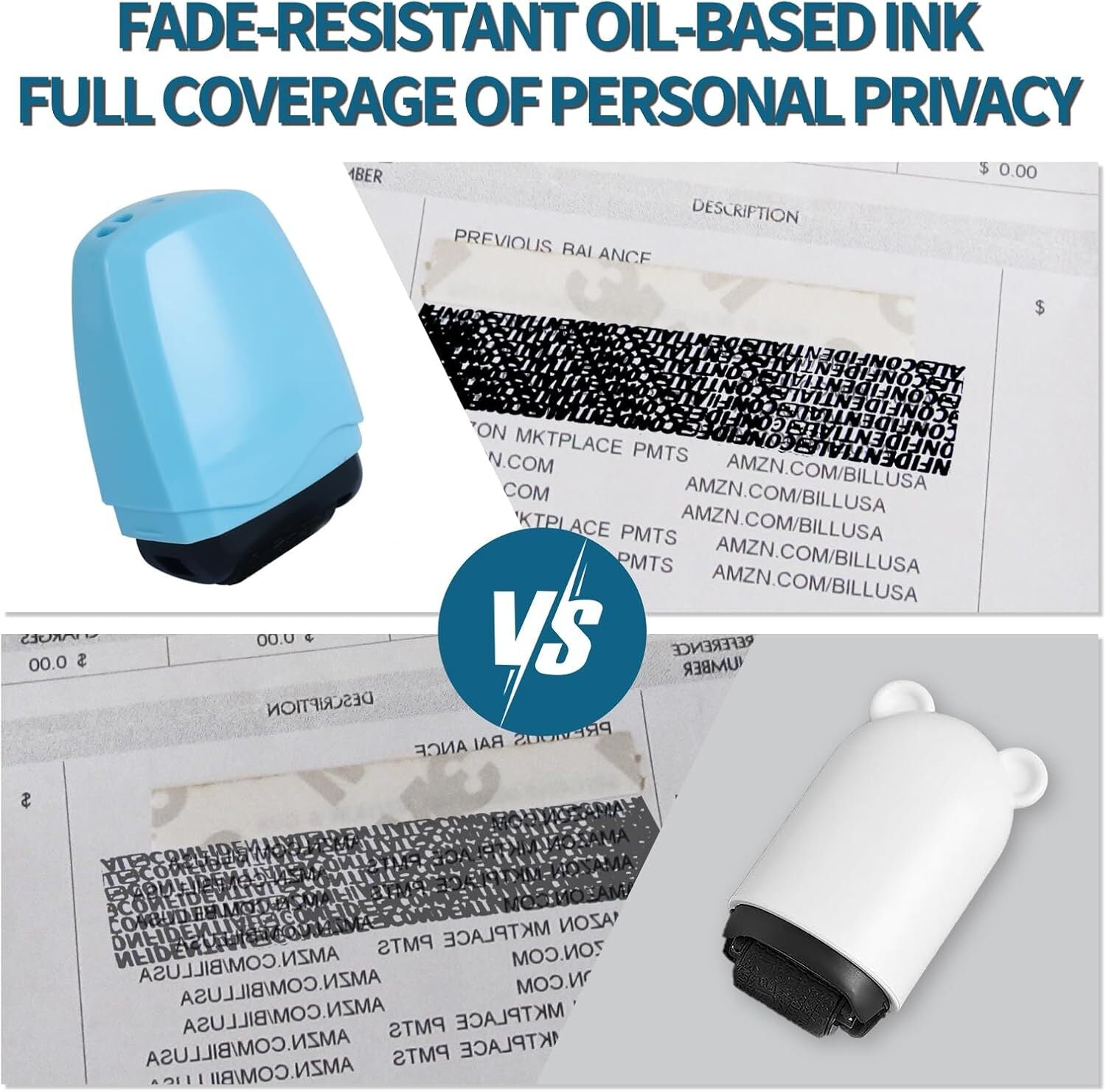new Identity Theft Protection Roller Stamp,Confidential Stamp with Two...