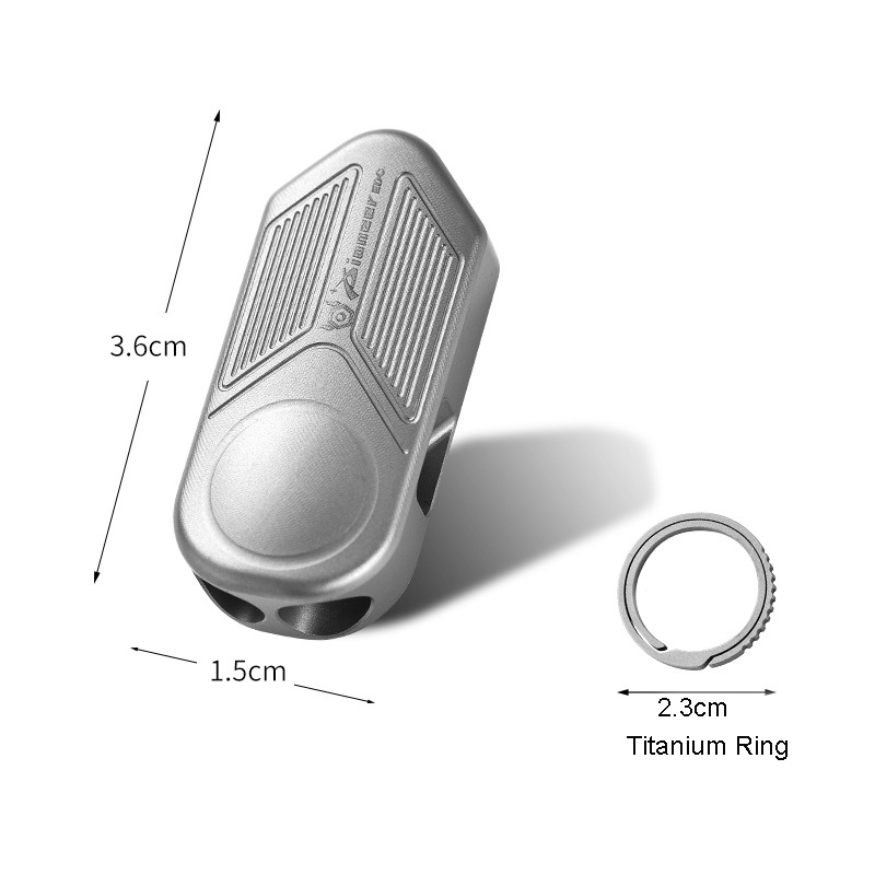 Titanium Safety Whistle Emergency Whistle Outdoor Hiking Hunting Survival Ti EDC 07FC0E-D4 - KOEEK