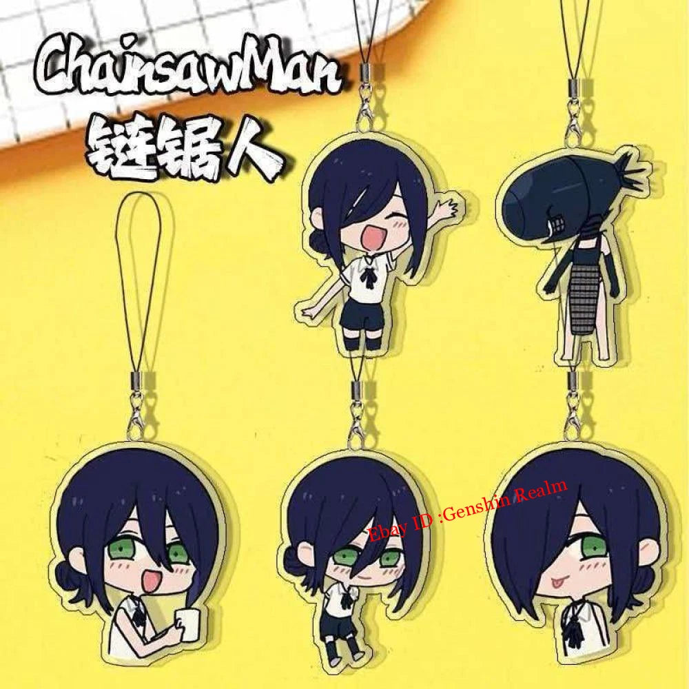5Pcs/Set Anime Chainsaw Man Reze Acrylic Phone Decor Backpack Pendant Gift 07FC0E-D4 - KOEEK