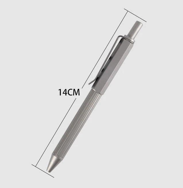 Titanium Pocket Pen Students Ballpoint Pen Portable Signature Pen Outdoor EDC 07FC0E-D4 - KOEEK
