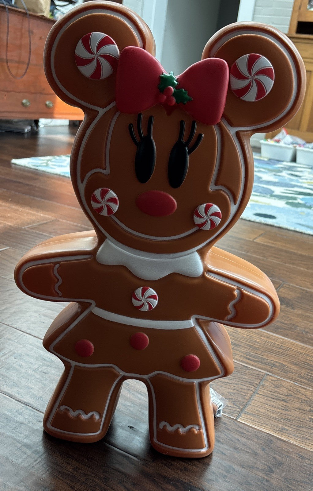 22” Lighted Disney Minnie Mouse Gingerbread Blow Mold Christmas Decoration DISNEY - KOEEK