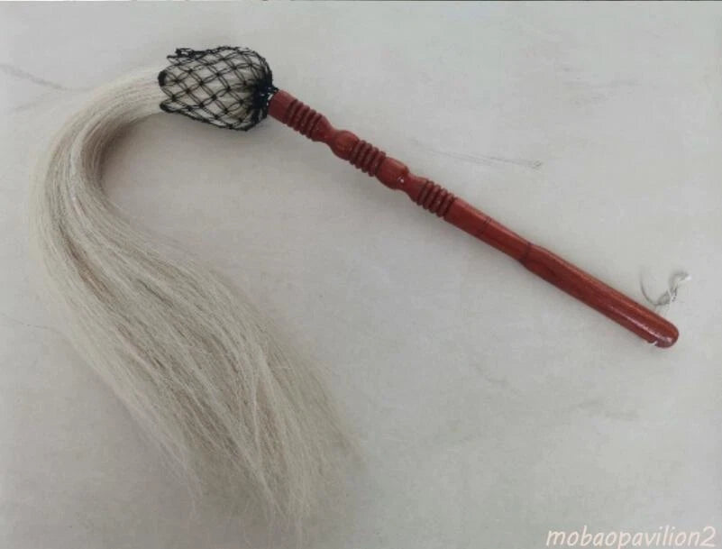REAL Horse Tail Fly Whisk Swatter TV prop Martial Arts Buddhist Horsetail 07FC0E-D4 - KOEEK