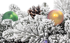 GE Color Choice 100 LED Color Changing 9Ft Flocked Pine Garland 8 Light Effects GE - KOEEK