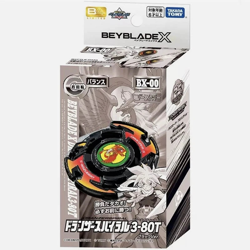 Takara Tomy DRANZER SPIRAL 3-80 Black Burst Beyblade X Booster BX-00 Official TAKARA - KOEEK