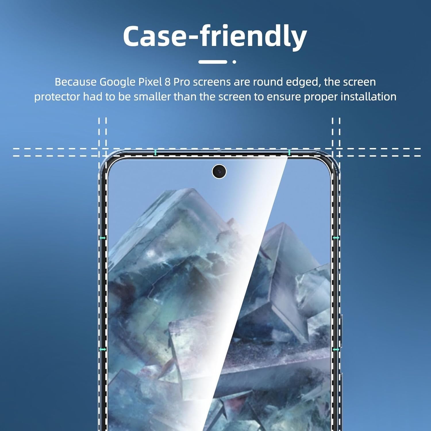 new 'C 3 Pack Designed for Google Pixel 8 Pro Screen Protector Transparent 07FC0E-D4 - KOEEK