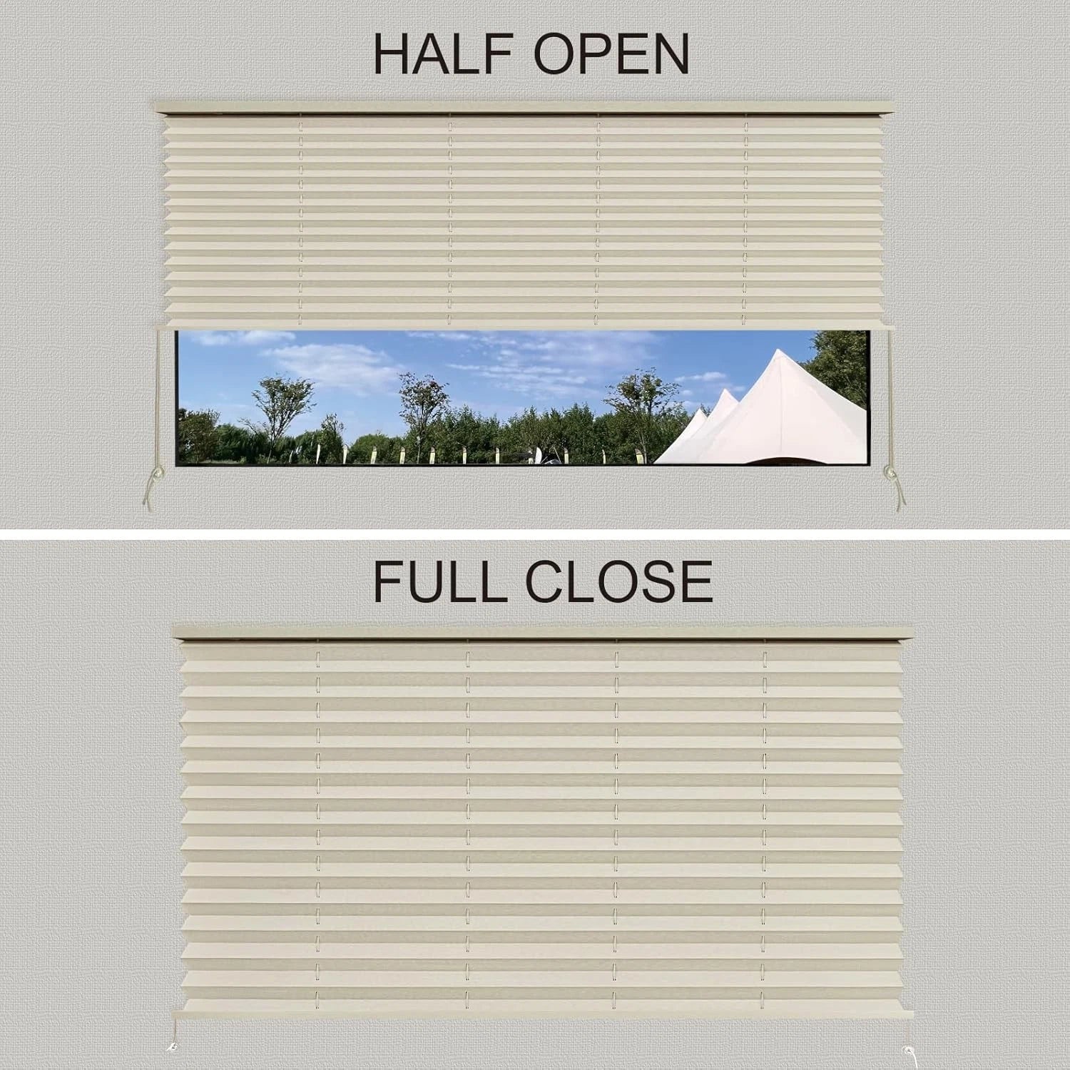 RV sunshade, RV pleated sunshade dimensions: 32 inches wide x 24 inches long 07FC0E-D4 - KOEEK