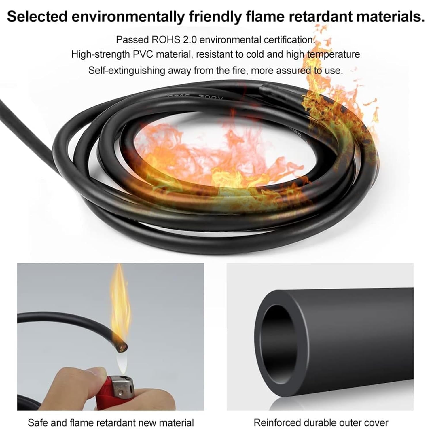 new RESHAKE 20 Gauge 5 Conductor Wire, 10FT Tinned Copper 5 10FT/3M, Black RESHAKE - KOEEK